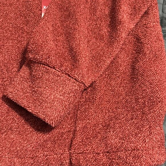 EDDIE BAUER women’s size XL rust color fleece pullover with pockets relaxed fit - Picture 13 of 15